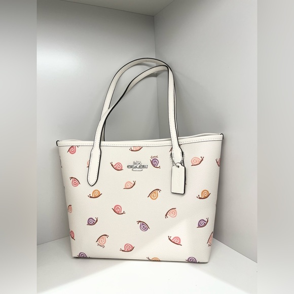 Coach Small City Tote With Snail Print - Picture 2 of 6